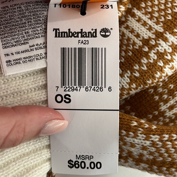NWT Timberland Plaid Woven Scarf - Picture 4 of 4
